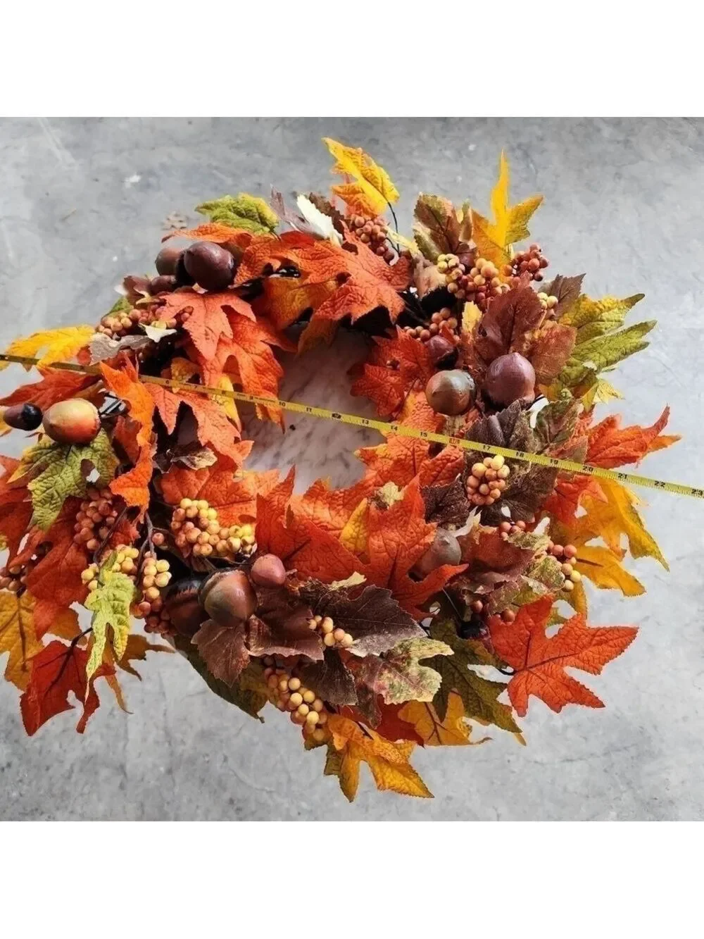 Fall Harvest leaf acorn seasonal wreath